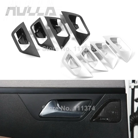 Карбон для Peugeot 5008 2017 2018 2019 2020 GT хромированная, для внутренней дверной ручки Catch Cover Trim, аксессуары для интерьера автомобиля