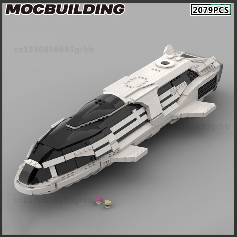 

MOC Building Block Starfighter Battleship Space Ship Frigate Model DIY Bricks Birthday Present Christmas Gift Assembling Toys