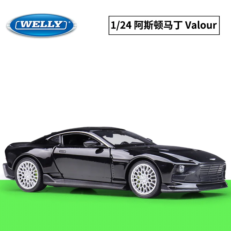 Новинка WELLY: Коллекционная модель спортивного автомобиля Aston Martin Valour в масштабе 1:24, имитация из сплава, готовая к эксплуатации, украшение для сцены, игрушка-сувенир (art.: 3920da17f28fd) - 3920da17f28fd