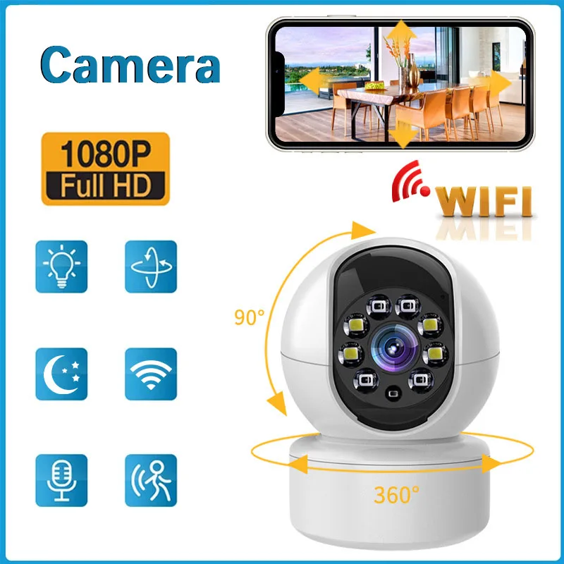 

NEW1080P A10 USB Camera 360° Indoor Wireless WiFi Monitor HD Night Vision Home Safety Security Surveillance Audio Video Recorder