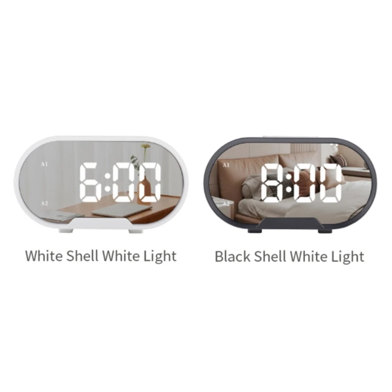 Compact And Functional Digital Alarm Clock Plastic Material Bedside Clock Perfect Gift For Teens