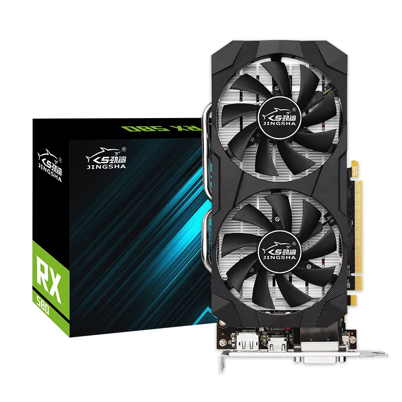 Оригинальная видеокарта JINGSHA RX 580 8 ГБ бит 2048SP GDDR5 графическая карта для майнинга и