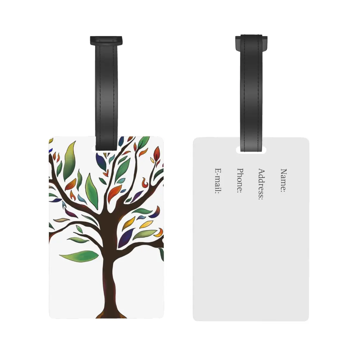 Рисунок 5 - Яркая бирка для багажа с цветными листьями