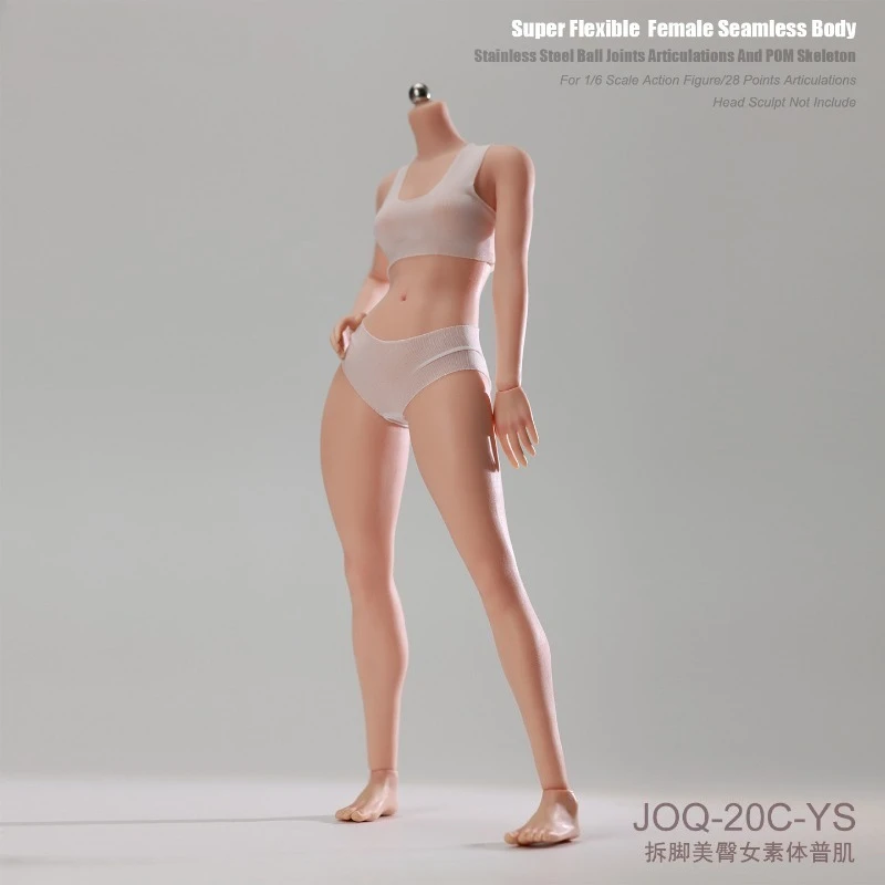 Фото Предзаказ: Бесшовное женское тело JIAOU DOLL JOQ-20C в масштабе 1/6 с съемными ступнями, различные оттенки кожи, для женских экшн-фигурок. №3