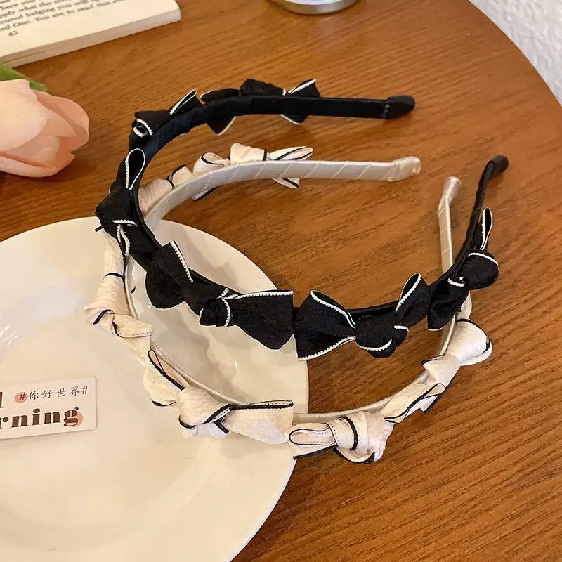 

Sweet Bow Headband Lolita Daily Hair Accessories Kawaii Lolita Headband Cute Loli Maid Anime Cosplay Headband