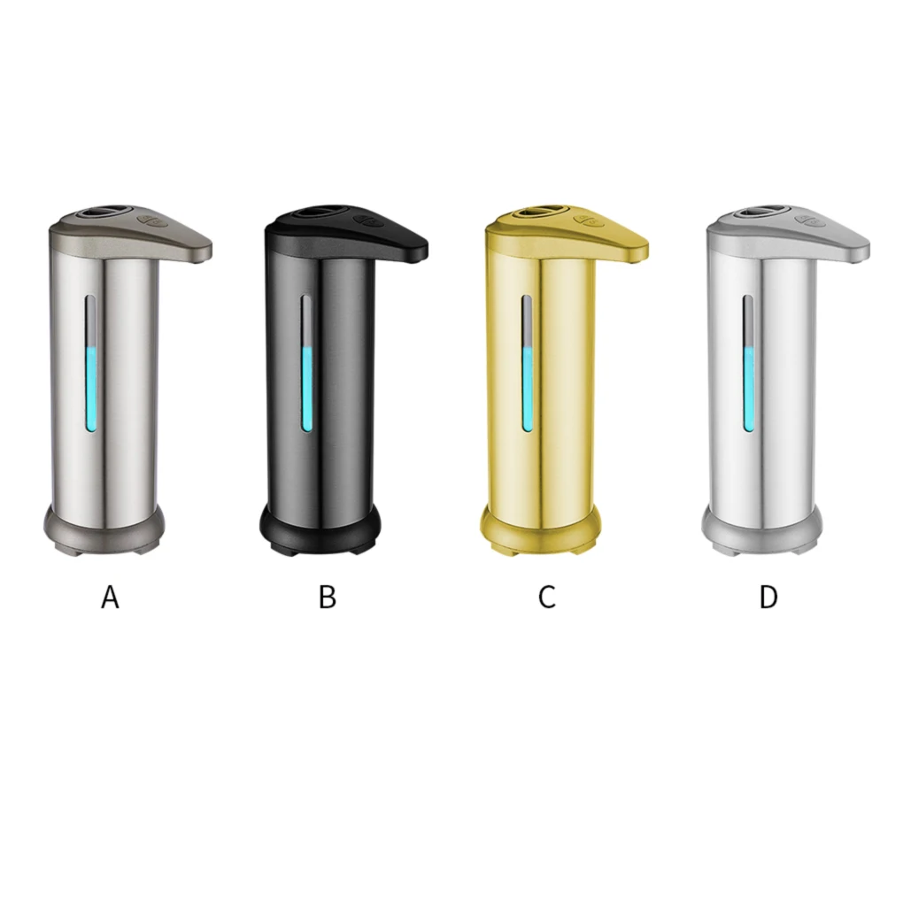 

280ml Intelligent Infrared Sensor Soap Dispenser Automatic Touchless Hand Wash Dispenser Stainless Steel Gel Soap Dispenser