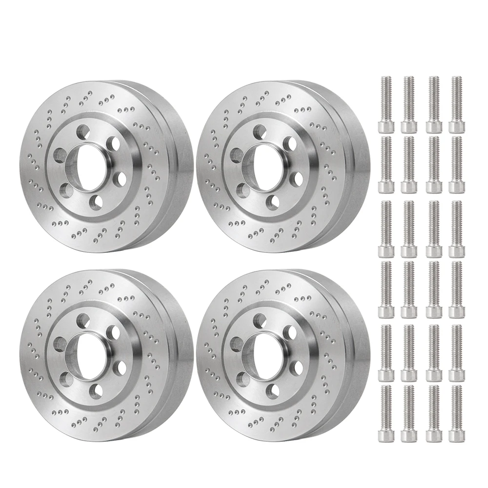 2 /4 PCS  Stainless steel Brake Disc  for 1.9 2.2 inch Vanquish Beadlock Wheels Axial Capra Wraith SCX10 TRX4 TRX6 Counterweight