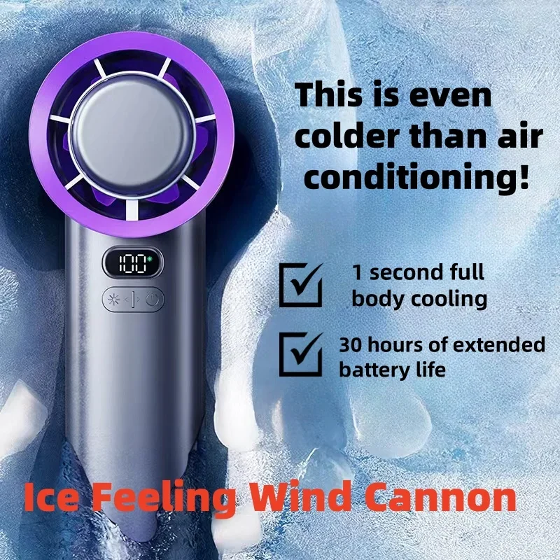 Новинка 2024 сверхсильный бесшумный ручной вентилятор для охлаждения удобный