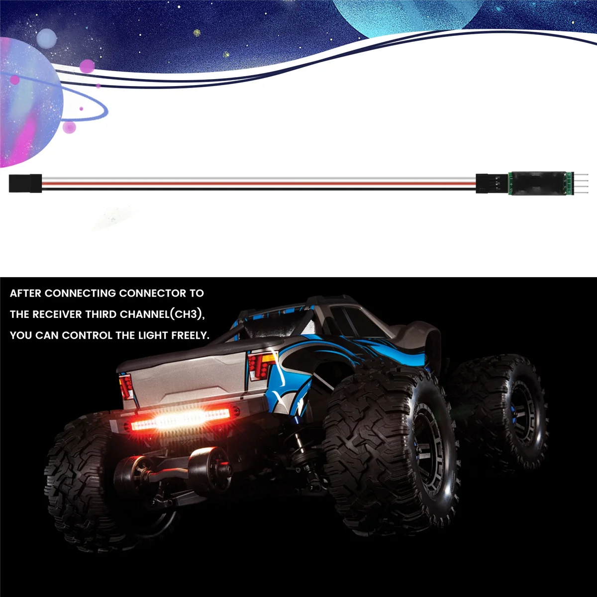 Фонарь фонарь панель управления система включения/выключения 3CH для Redcat Axial Scx10 D90