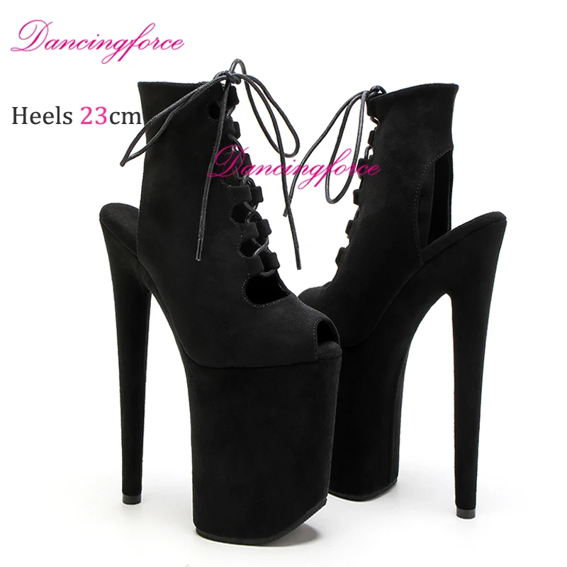 Замшевые ботильоны для танца на высоком каблуке 23 см/9 дюймов