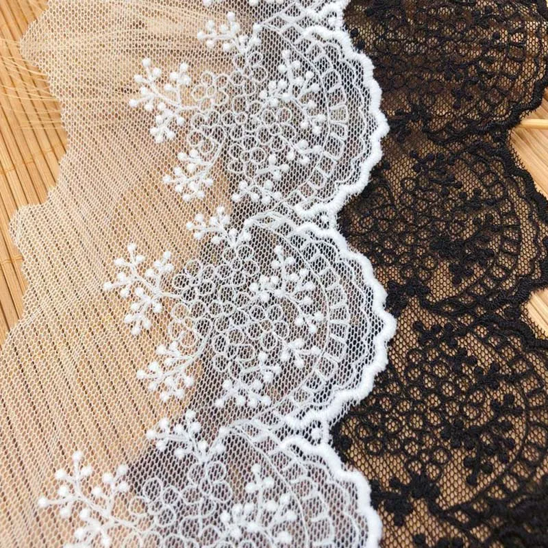 

40Yards New Milk Guipure White Black Embroidery Lace Trim Fabric DIY Sewing Garment Accessories Quilting Dress Meterial