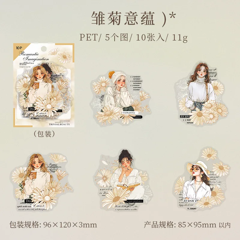 

Набор из 10 стикеров Amengguo