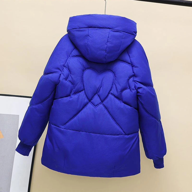 Пуховая куртка с хлопковой подкладкой для женщин Свободное пальто толстая
