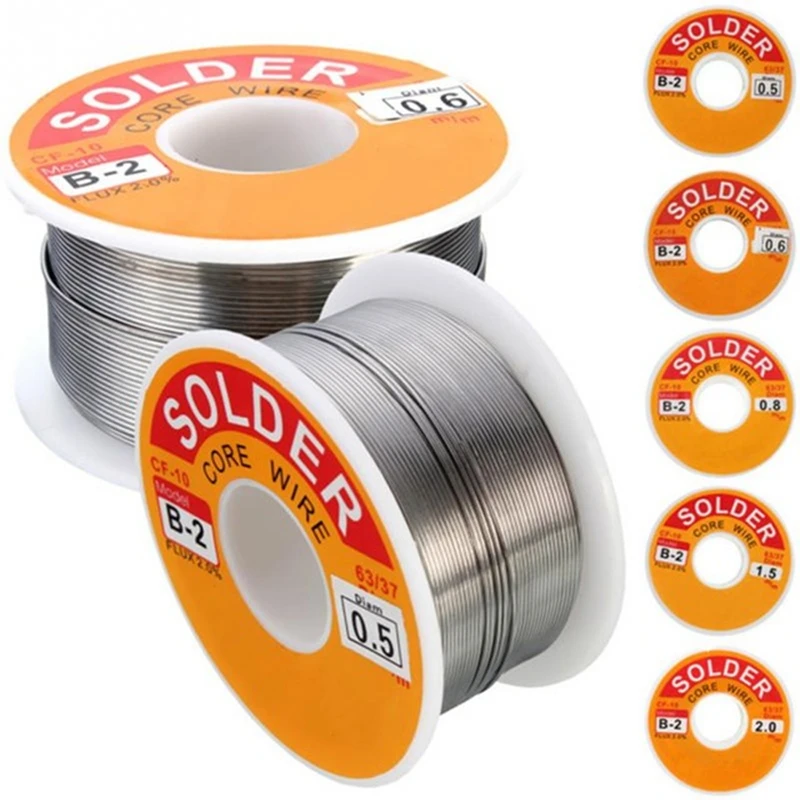 

50/100g 2.0% 45FT Tin Lead Tin Wire Melt Rosin Core Solder Soldering Wire Roll No-clean 0.3/0.4/0.5/0.6/0.8/1/1.2/1.5/2.0mm