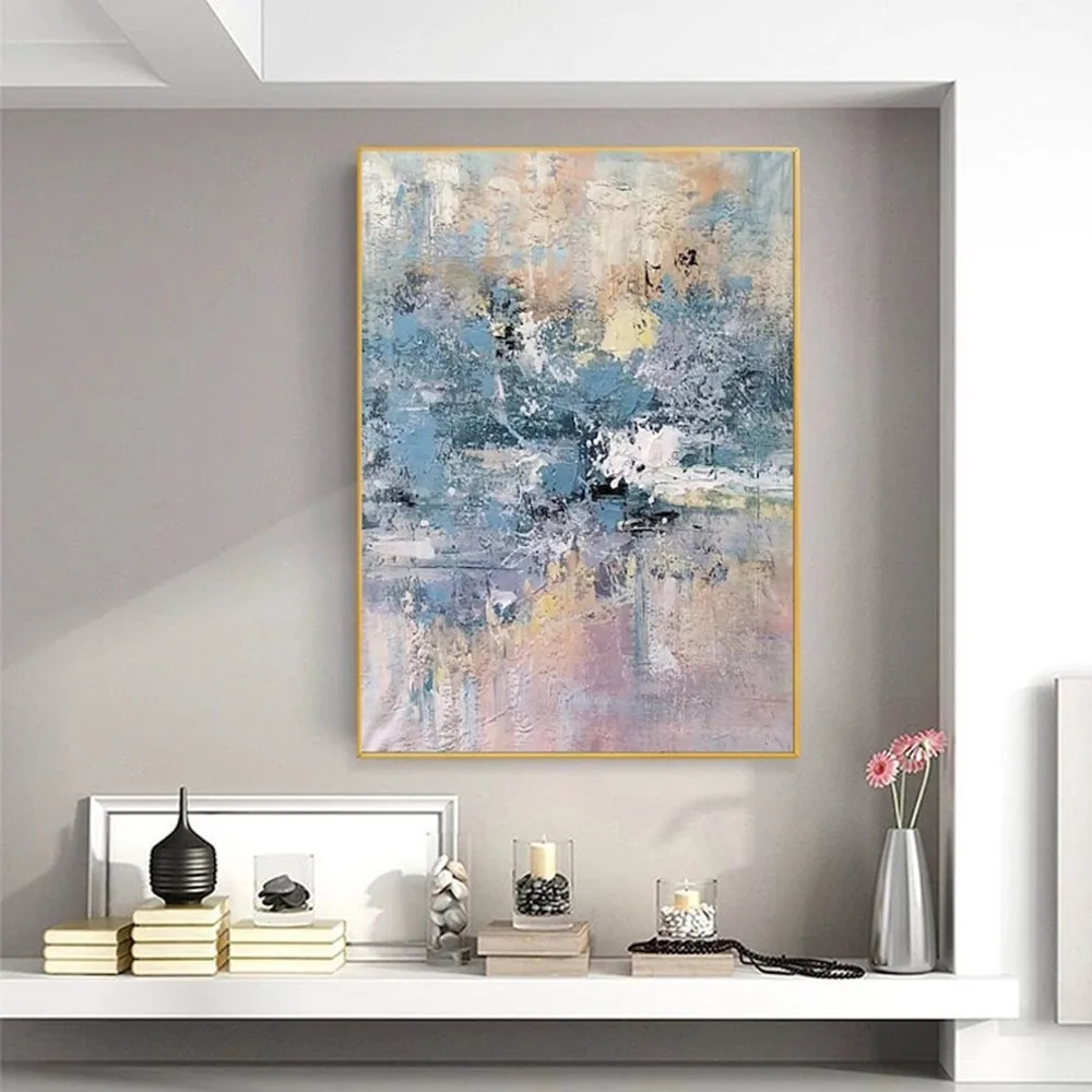 

Абстрактная картина маслом, холст ручной работы, декоративная роспись, рама, акриловая подвеска для гостиной, спальни, настенное искусство