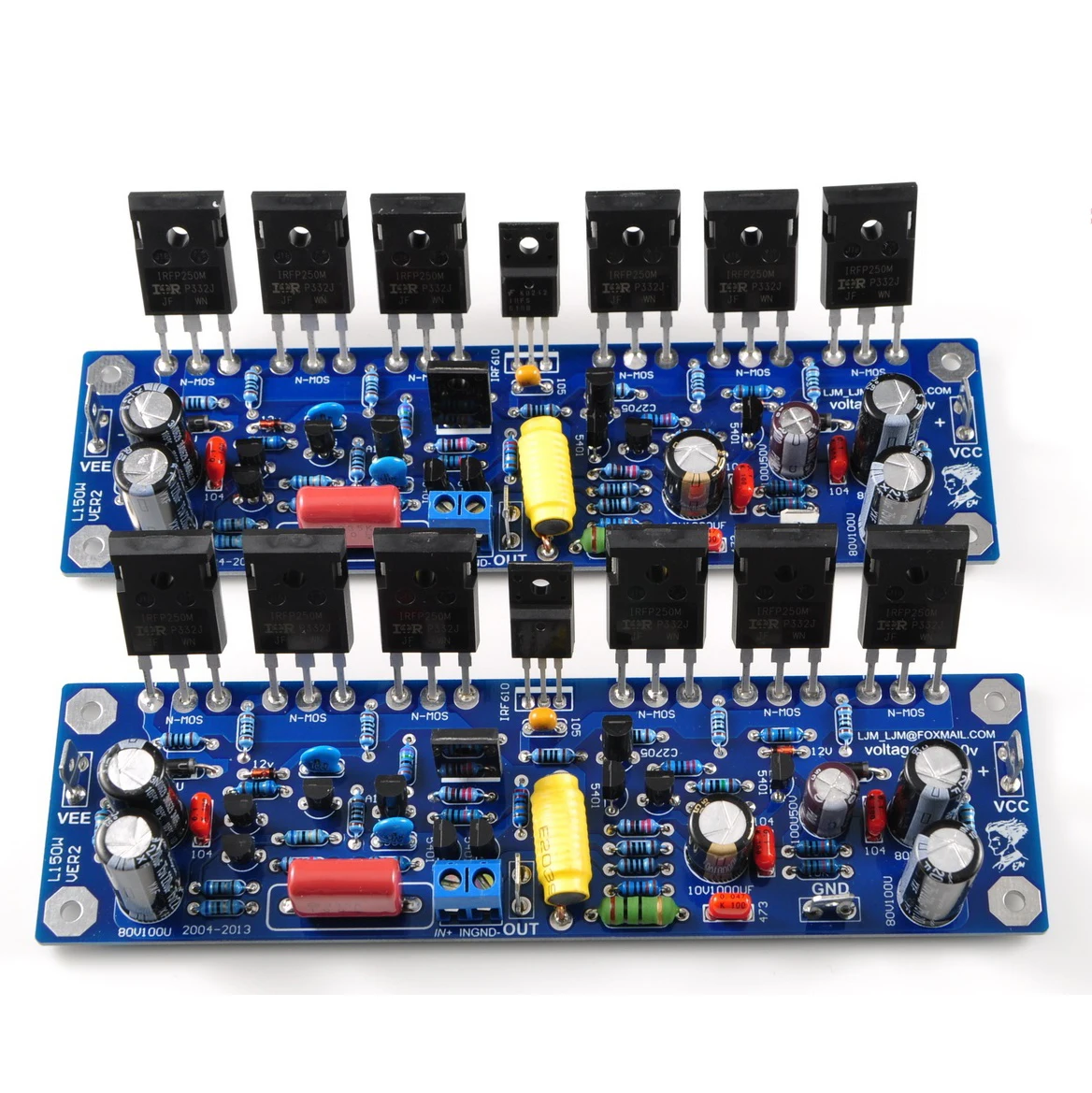 Фото Моно-усилитель LJM L150W Class AB DC +/- 45V 200W8R (+-60V) 400W 4R (+-60V) Готовая плата 200W MOSFET IRFP250 FET №3