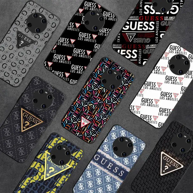 

American fashion luxury brand GUESS Phone Case For Huawei Y5 Y62019 Y52018 Y92019 funda case for 9prime2019