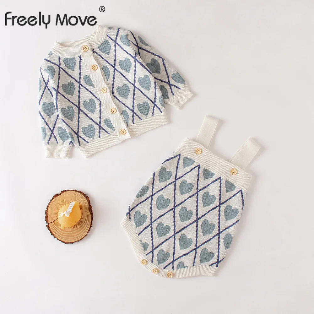 

Freely Move Autumn Baby Girls Clothes Baby Knitted Romper Baby Girl Romper Cardigan Newborn Baby Clothes For Girls Jumpsuit