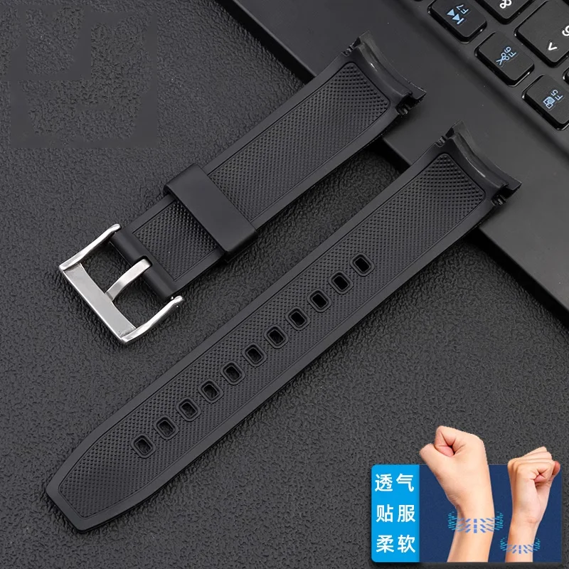 Ремешок для часов из силиконовой резины с изогнутым концом 22 мм EDIFICE Casio EFR-516/EFR-303L