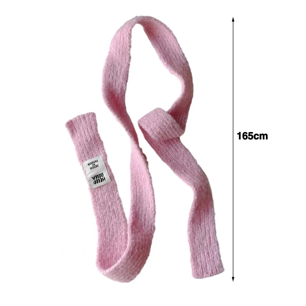 Женский Повседневный вязаный шарф Осенний с буквенным логотипом однотонный