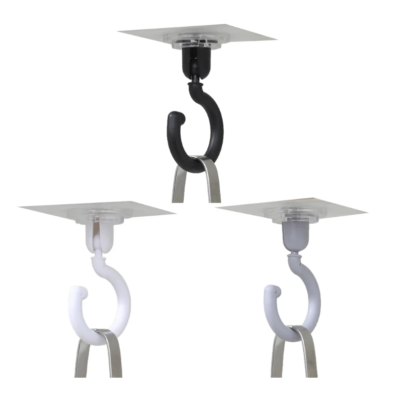 

2022 New Ceiling Rotating Hook Strong Hook Multifunctional Adhesive Hook Kitchen Bathroom Wall Key Hanging Door Back Coat Hook