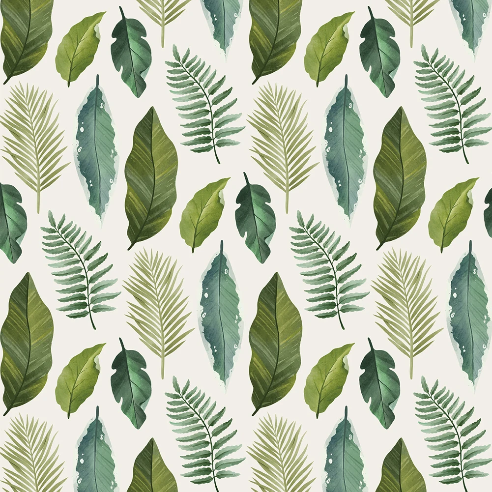 

Tropical Wall Stickers 40*100cm Tile Art Bathroom Bedroom DIY Dormitory Glass Green Leaves Home Decor Living Room