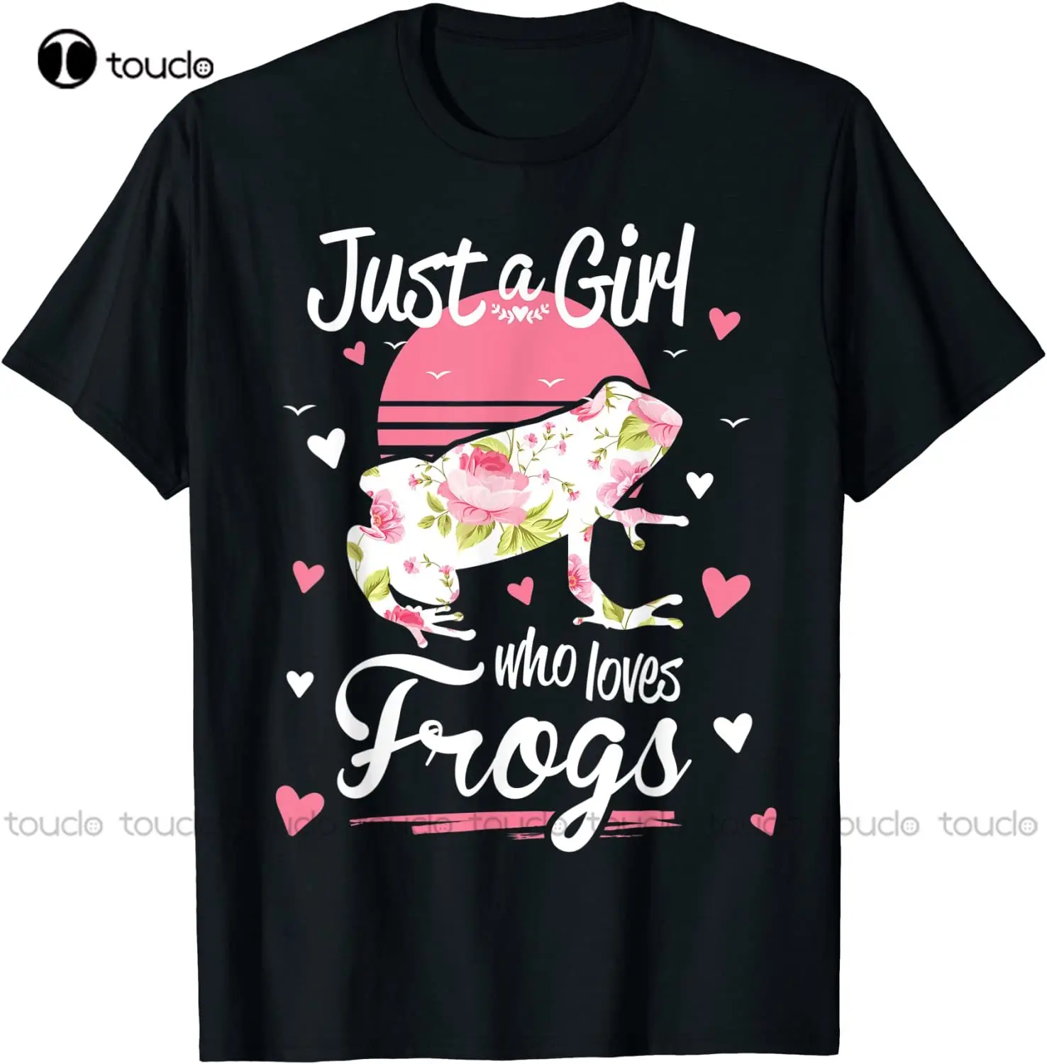 

New Frog Shirt. Just A Girl Who Loves Frogs T-Shirt Women Men'S Shirts Custom Aldult Teen Unisex Digital Printing Tee Shirts