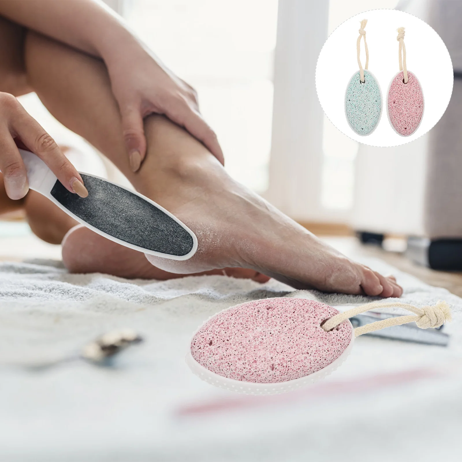 

2Pcs Pumice Stone Scrubber Dead Skin Remover Pumice Stone for Feet Foot Care Tool for Home Salon SPA Shop