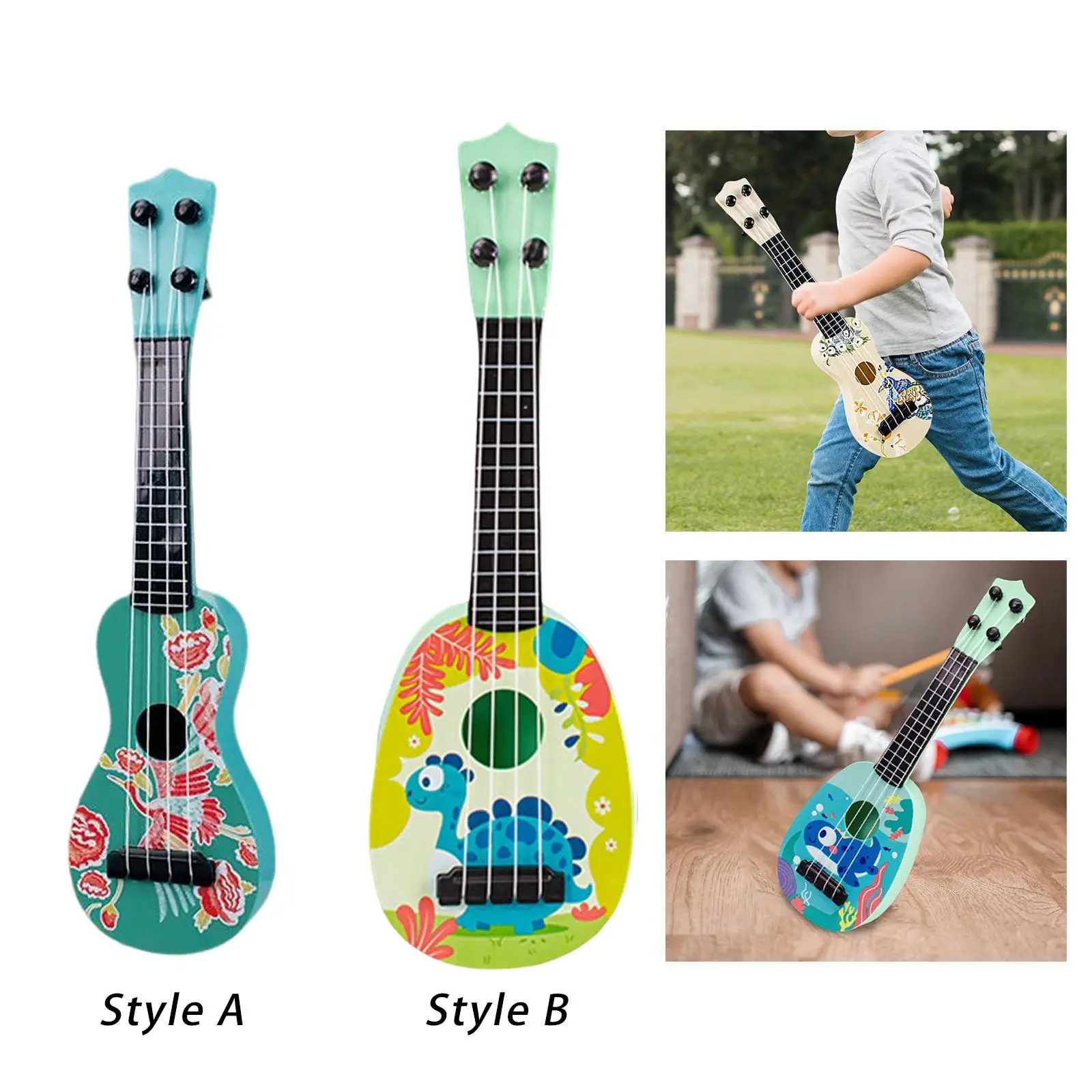 

Kids Ukulele Guitar Toy Early Educational Learning Keep Tones for Boys Girls