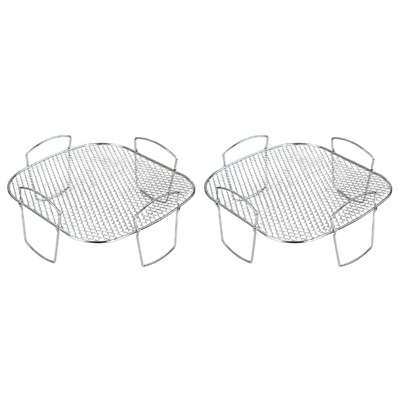

2Pcs Air Fryer Accessories Diamond Grilled Potato Rack Dried Fruit Rack Filter Water Stainless Steel Grill