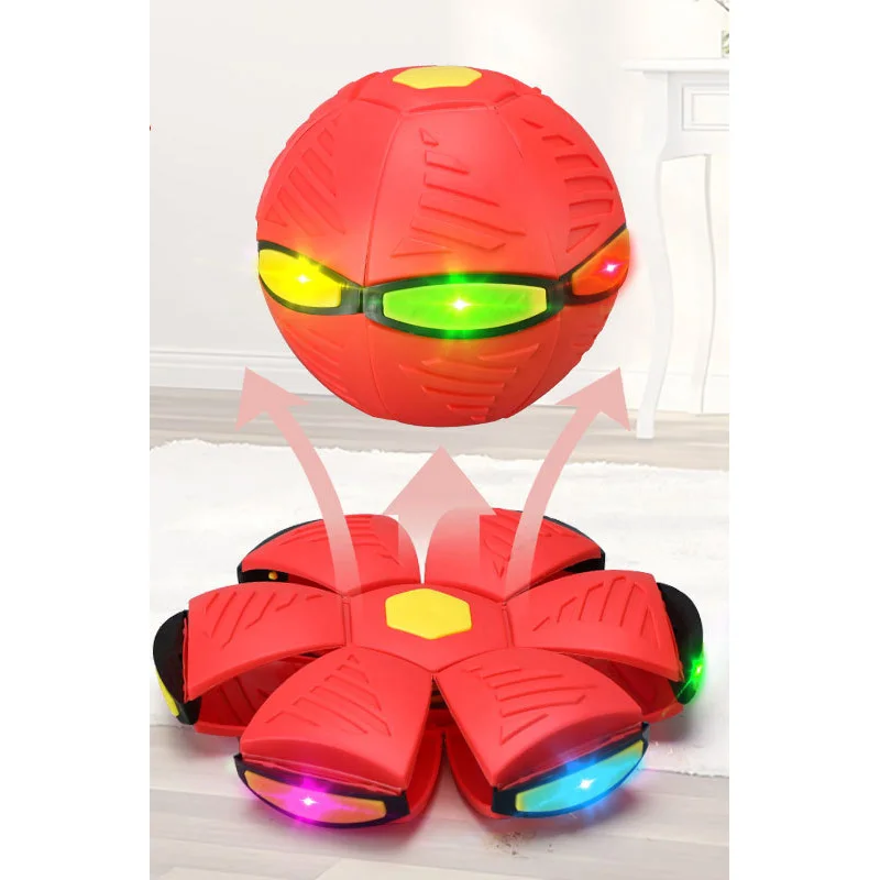 

UFO Ball Elastic Stepping Ball Decompression New Foot Pedal Deformation Glowing Frisbee Parent-Child Interactive Toy