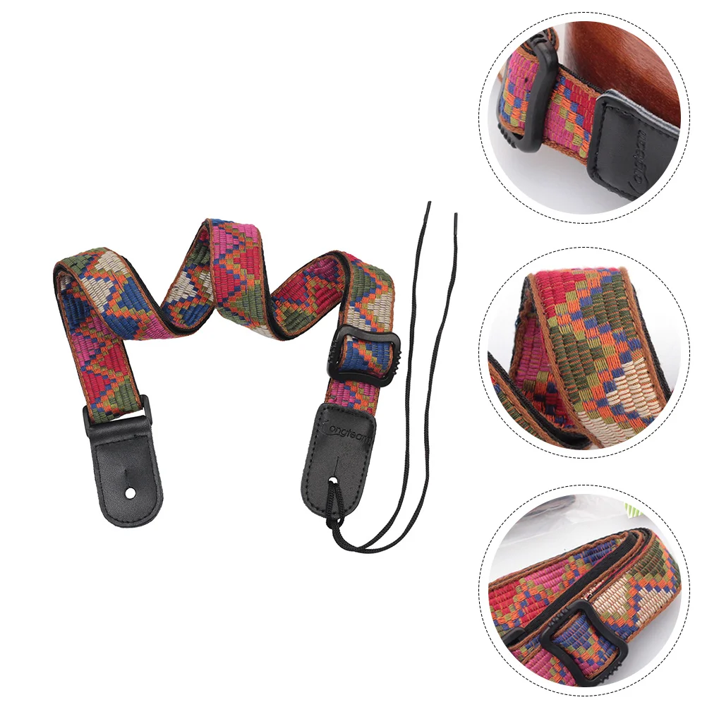 

Ukulele Strap Tie Rope Creative Practical Belts Kids Folk-custom Bohemian Style Nylon Woven Child Leash Guitar accessories