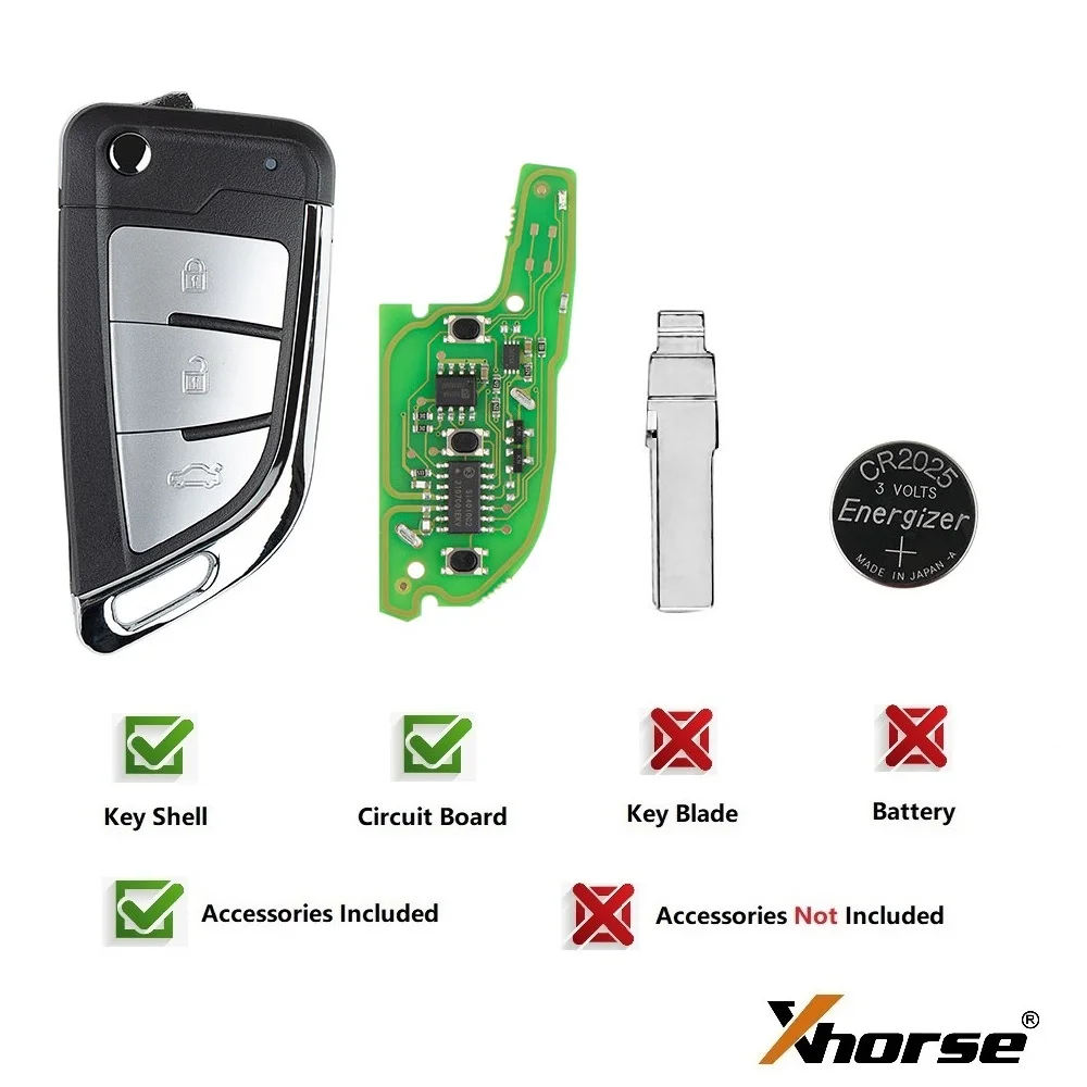 

Нож типа 3 + 1 кнопки с супер чипом Xhorse супер дистанционный ключ XEKF20EN