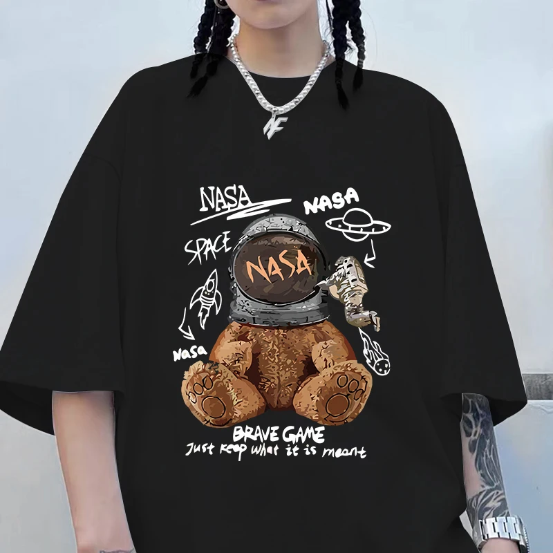 

Y2k Summer Harajuku Cartoon Printed Women T-shirt Gothic Fashion Loose Short Sleeve Top Casual Kawaii Street Women's Clothing