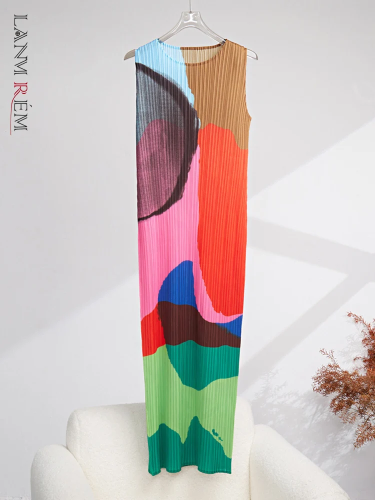 

Платье женское Плиссированное с круглым вырезом, без рукавов, 32D294