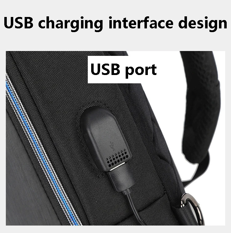 2022 Outdoor Riding Anti-theft Lock Chest Bag-USB Rechargeable Travel Backpack-Crossbody Bag Waterproof, Mountaineering Bag