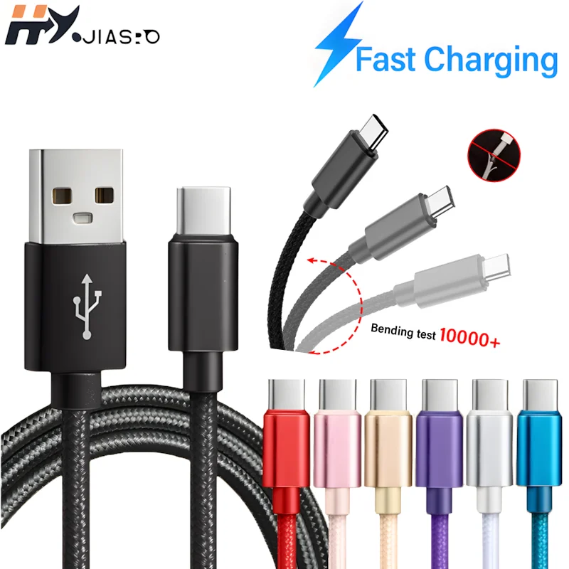 Фото Нейлоновый плетеный кабель USB-C для iPhone 15, 16, 17, быстрая зарядка 120 Вт для Samsung, Xiaomi, Huawei, высокоскоростная передача данных №1