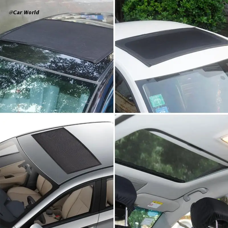 

6XDB Car Sun Shade Universal Sunroof Cover Single-layer Thickened Mesh UV Protector