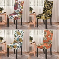 vintage floral print stretch chair cover high back dustproof home dining room decor chairs living room lounge chair office chair