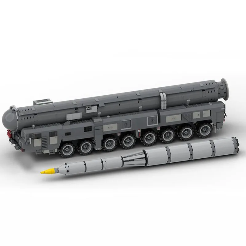 Фото 2199 шт. WW2 военный MOC масштаб 1:35 RT-2PM2 Topol-M ICBM модель пусковой установки DIY креативная высокотехнологичная детская игрушка в подарок бронированные автомобильные блоки №1