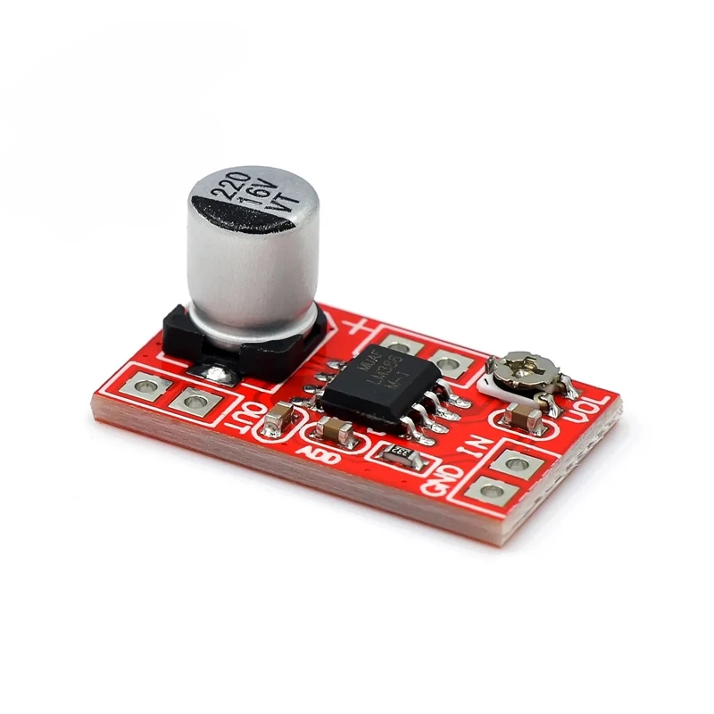 

1/2-50/100Pcs Micro Electret Amplifier Capacitor Dynamic Coil Microphone Record Player 5-12V Amplifying Board Adjustable Volume