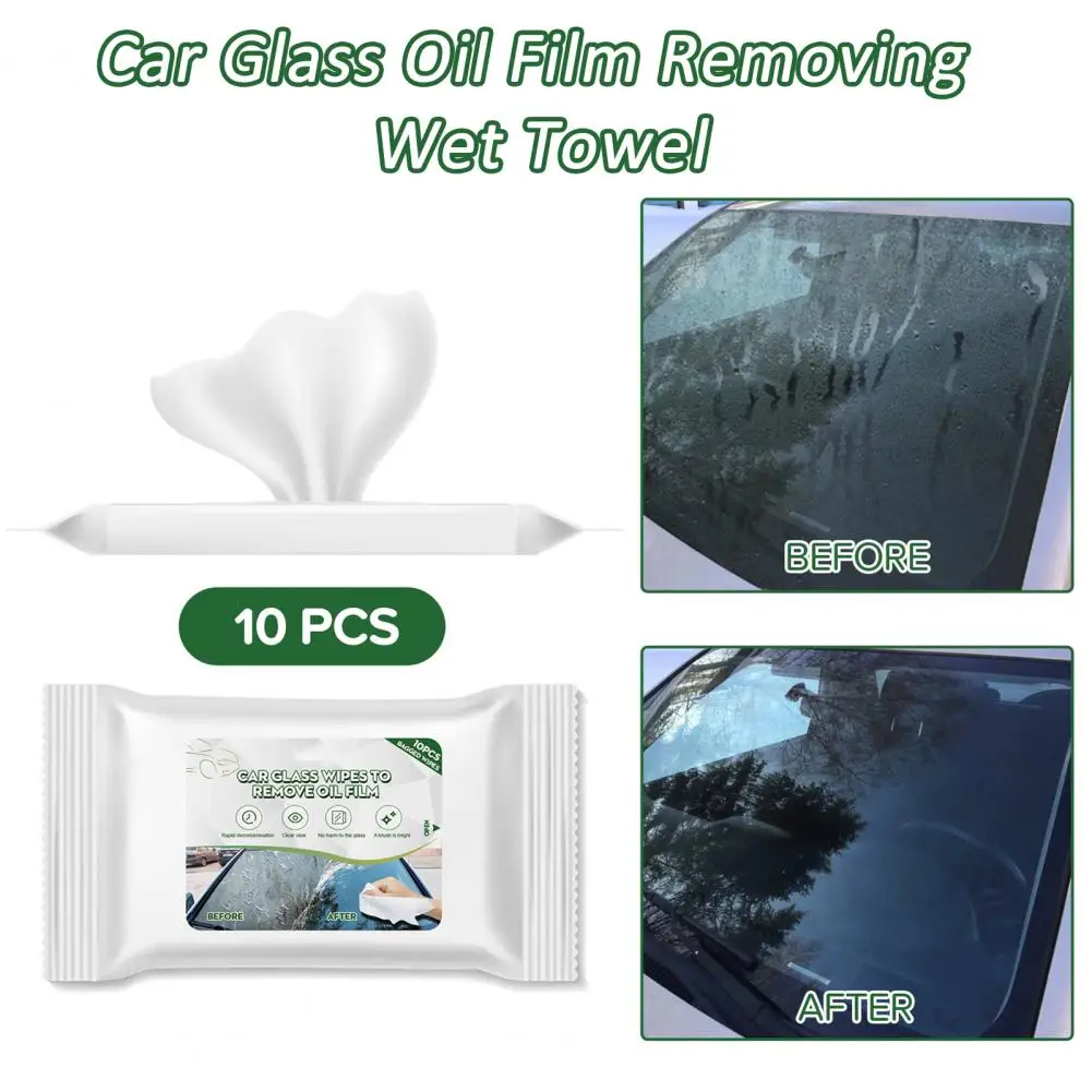 

10 шт., салфетки для удаления пятен на лобовом стекле