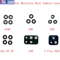 2sets back rear camera lens glass for motorola moto g100 g60 g50 g30 one 5g uw g play 2021 camera glass lens replacement parts
