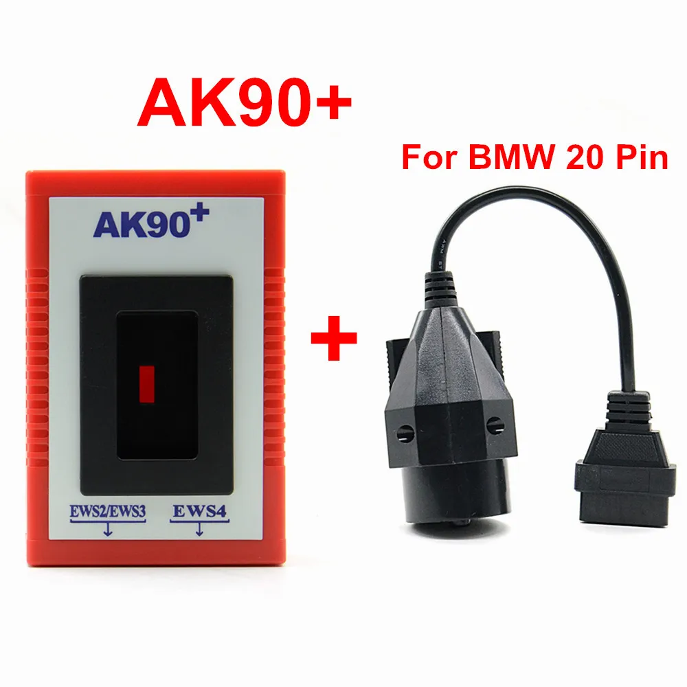 AK90 + программатор ключей для всех BMW EWS OBD2 Диагностический адаптер 20Pin к 16Pin Лучшая