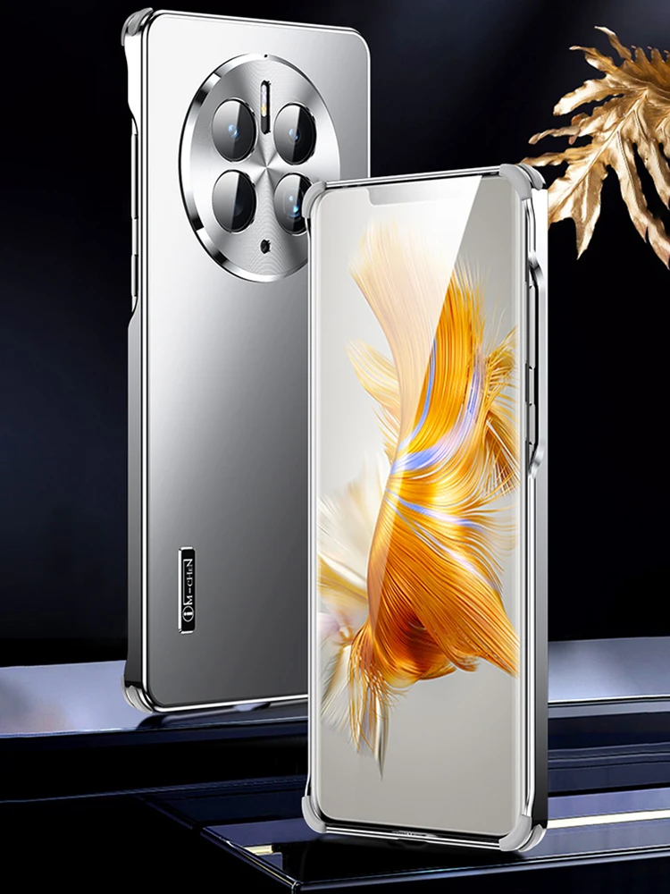 Модный блестящий алюминиевый металлический чехол для Huawei Mate 60 Pro сильная