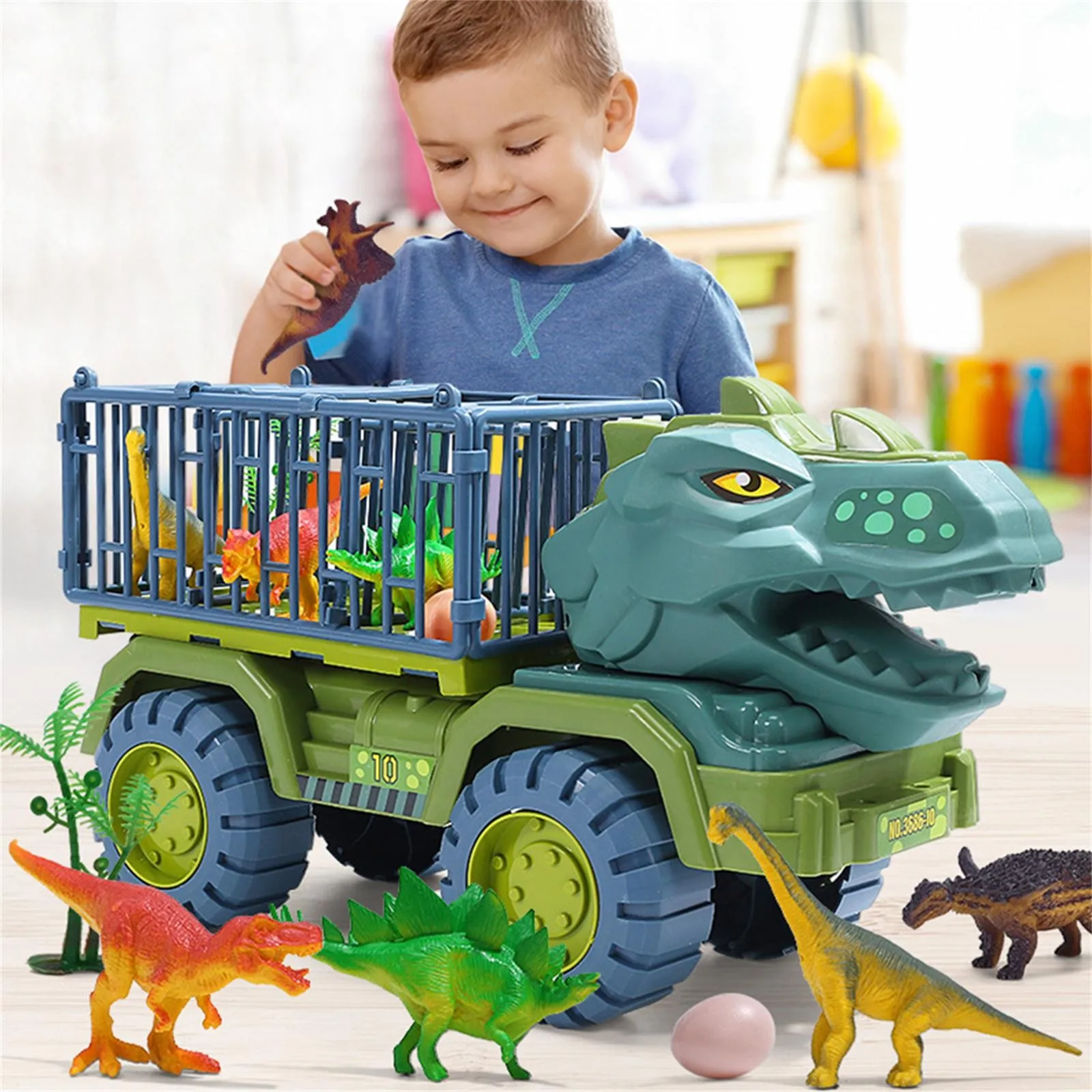 

Автомобиль-динозавр 39 см, Инженерная модель автомобиля, игрушечный инерционный транспорт для детей, игрушечный автомобиль для мальчиков, подарок динозавра