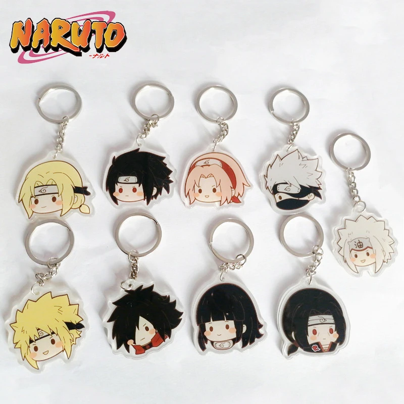 Милый акриловый брелок Наруто версия Q Naruto Sasuke Itachi Kakashi Hinata Jiraiya Tsunade фигурки