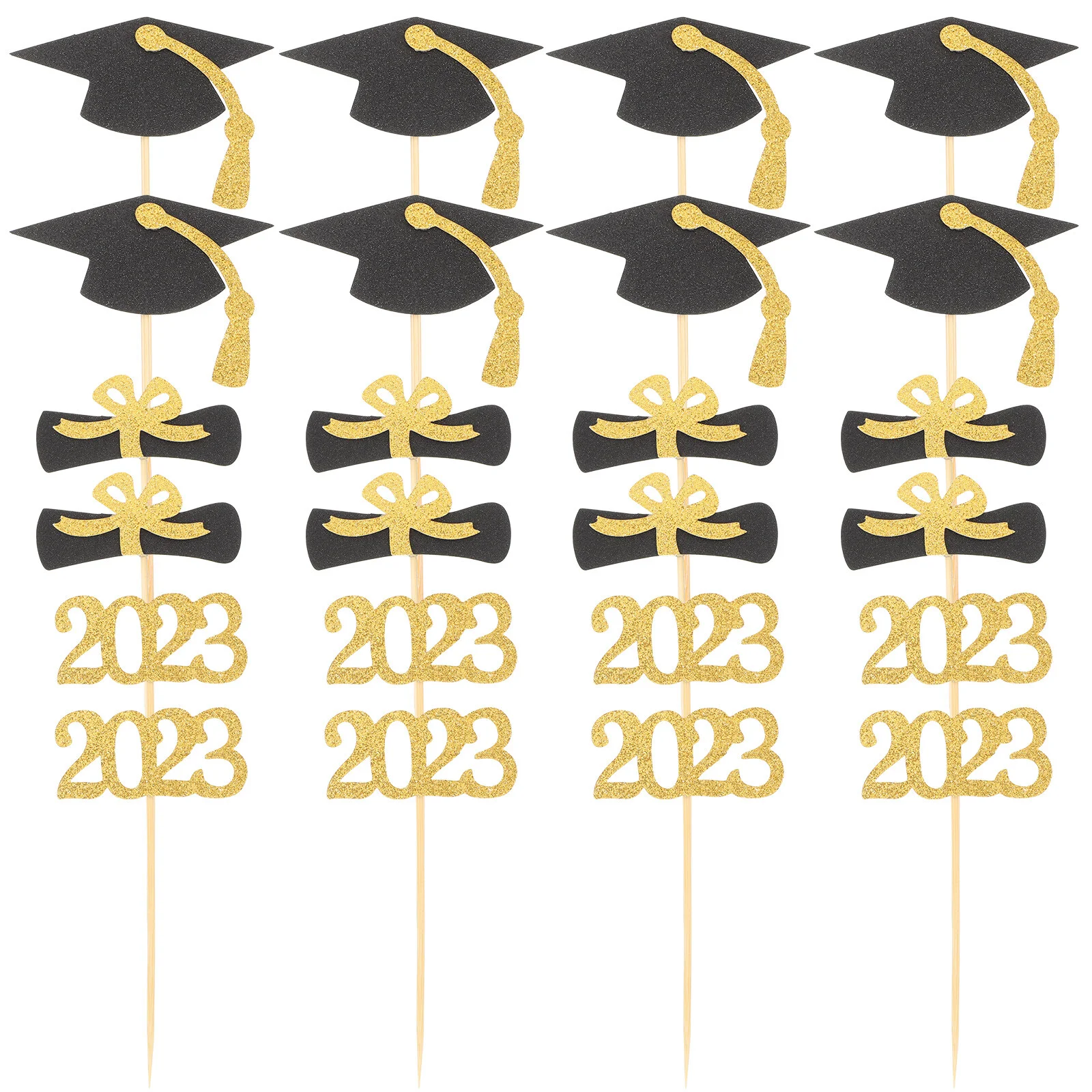 

2023 Graduation Card Insertion Dessert Ornaments Party Decoration Cake Cupcake Decorations