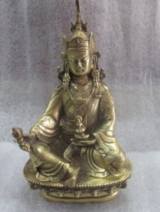 

Copper Brass CHINESE crafts Asian Exquisite Chinese Tibet hand-carved evil old copper Bodhisattva statue