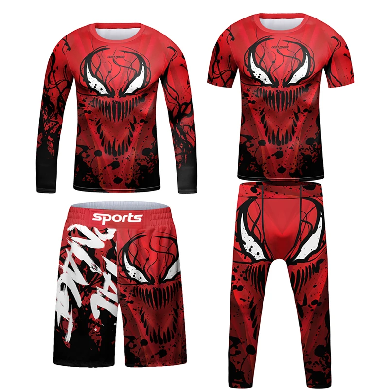 Детская спортивная одежда для джиу-джитсу футболка ММА Муай Тай Рашгард